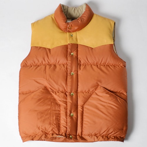 Crescent Down Works×US/Leather Yoke Down Vest（クレセントダウン