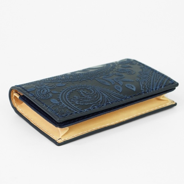 コーアイ KOI 名刺入れ 藍染レザー メンズ レディース 藍染型押 カード