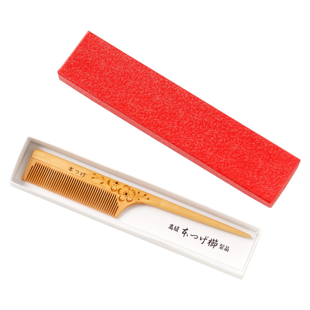 つげセット櫛 小 桜彫 椿油仕上げ | こだわりの和雑貨 和敬静寂