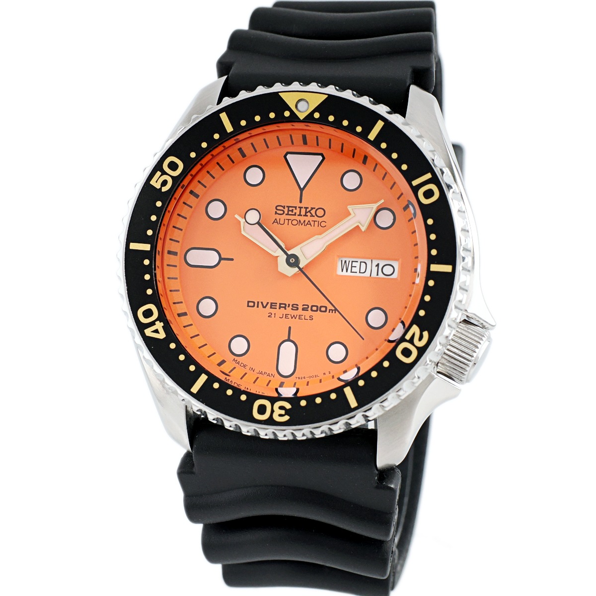 セイコー ダイバーズ 200m SKX011J 日本製 逆輸入 7S26-0020 オレンジ