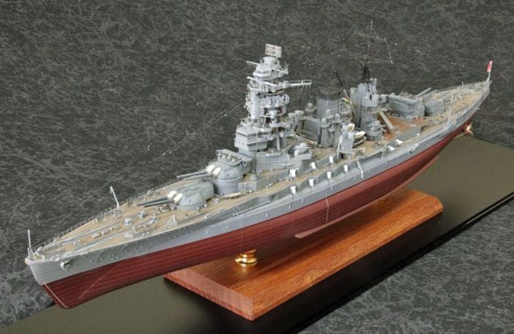 1/350 戦艦「長門」ディディールアップ完成品【ケース付き】｜艦船模型