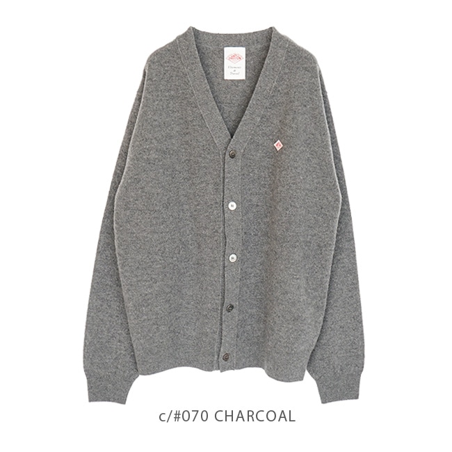 ◇[DT-D0030LMW]DANTON(ダントン) V NECK CARDIGAN ラムウールVネック
