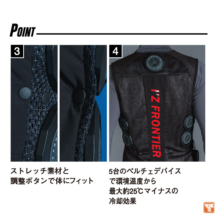 即日出荷] アイズフロンティア ペルチェベスト フルセット バッテリー