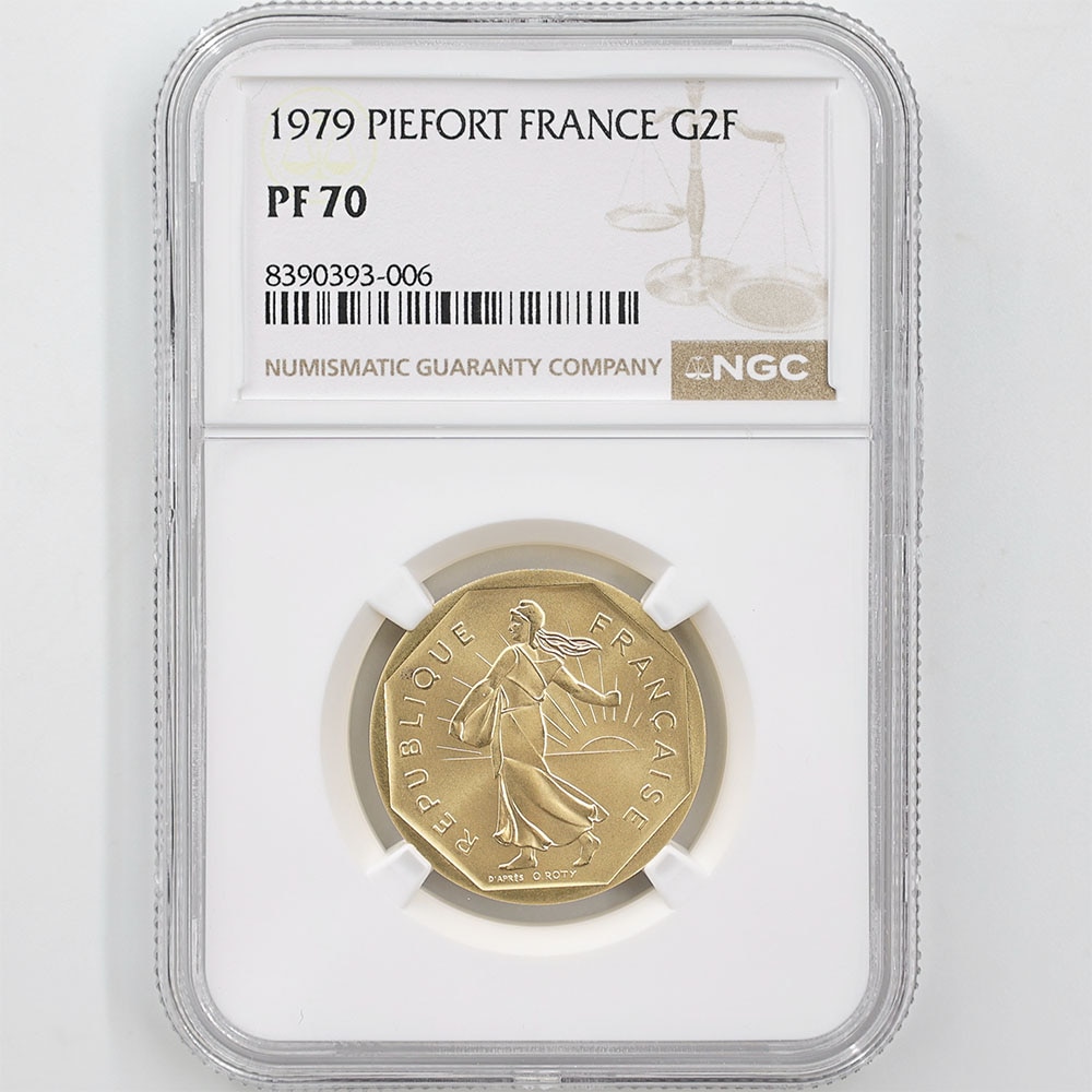 1979 フランス 種を蒔く女神 2フラン ピエフォー 金貨 プルーフ NGC PF