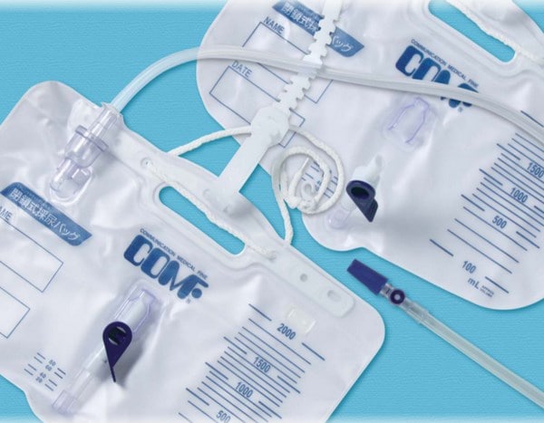 コンファ閉鎖式採尿バッグ（ショートタイプ）10枚／箱 低床用2000ml