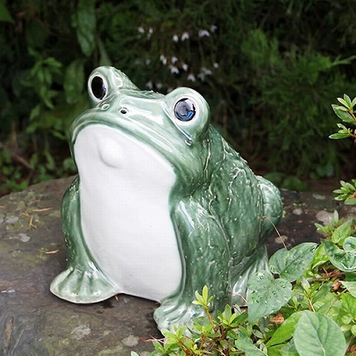 信楽焼 かえる 信楽焼 カエル君(緑色) 縁起物のカエル［ka-0064