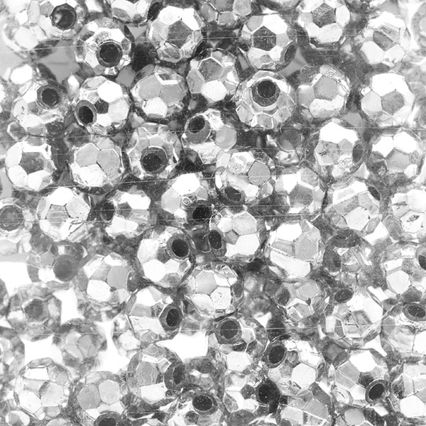 ビーズセール】 ビーズ 『DXカットビーズ 銀 約6mm 約200個入り ASH