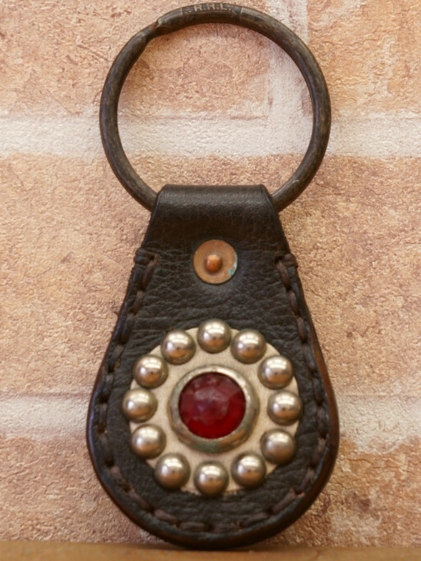 ダブルアールエル) RRL スタッテド レザー キーフォブ Studded Leather