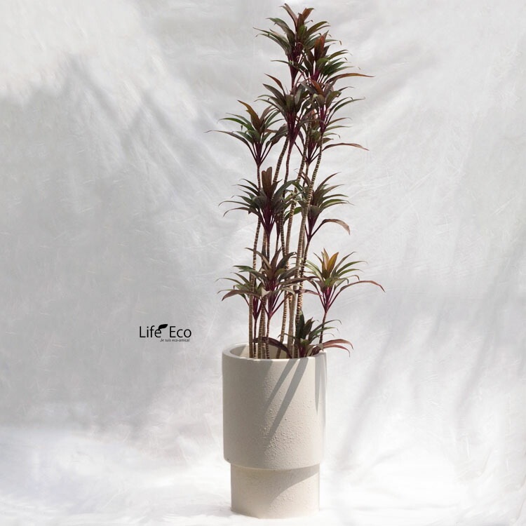 植木鉢 大型 デッカー ハイシリンダー ホワイト（白）φ42cm×H60cm（14