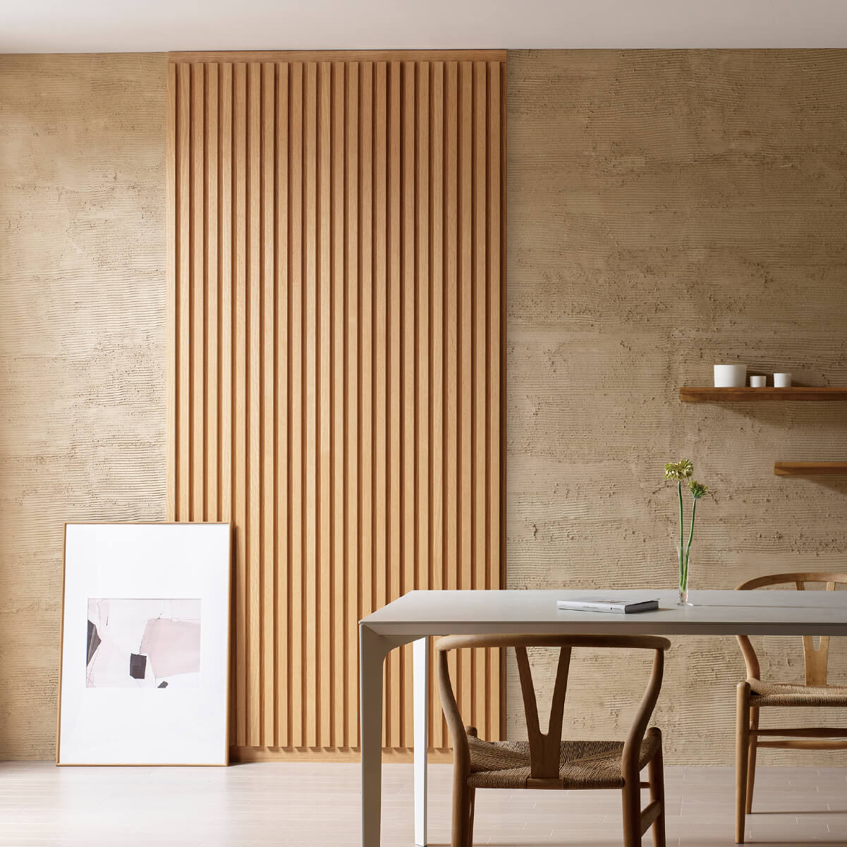 ウォールパネル 内装用 壁 リブ材 ウッドパネル ダイニング MA