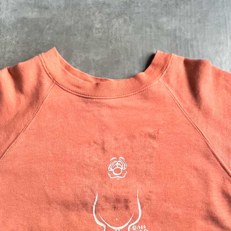 60'S MONSTER PRINT Vintage Sweat Shirts ORANGE 60年代 モンスター