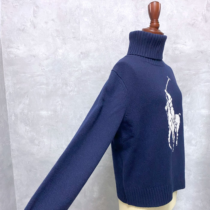 ポロ ラルフローレン レディース ビッグポニー タートルネック ニット