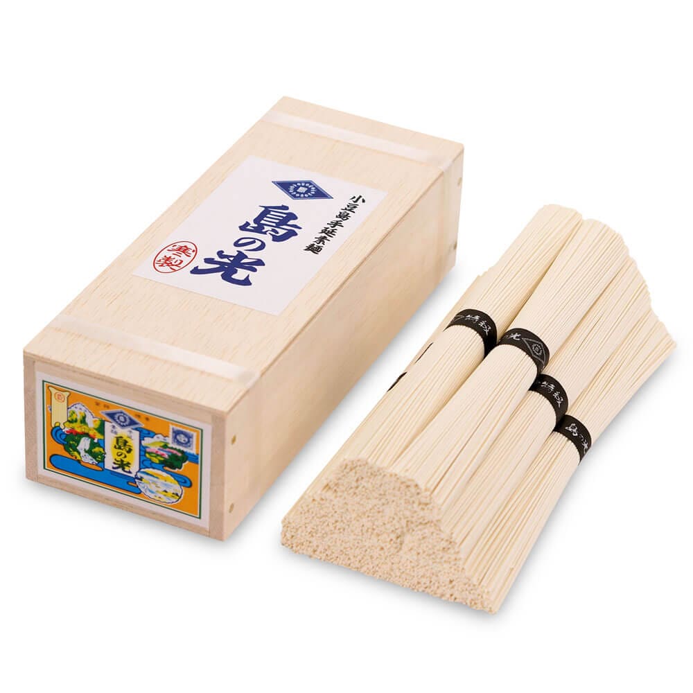 豪華木箱入り】小豆島手延素麺 島の光 特級品黒帯 450g(50g×9束) 手