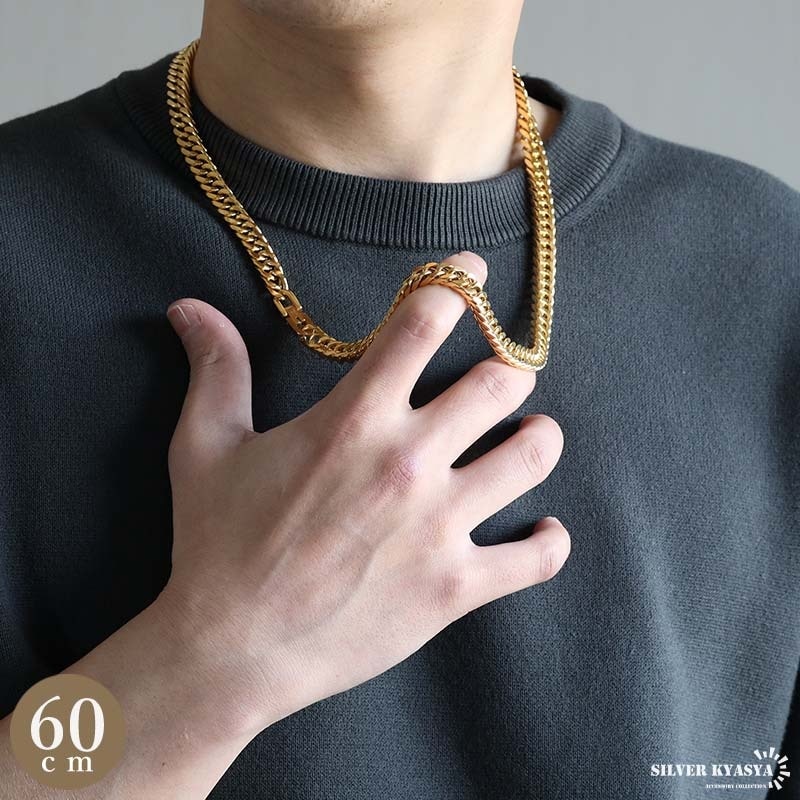 ステンレス製 ダブル喜平ネックレス [n957-gold-8mm] | スタイルで探す