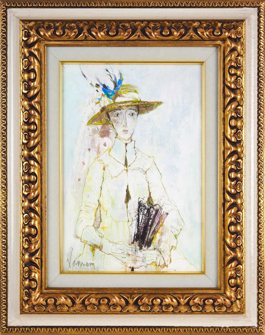 ジャン・ジャンセン 「青い羽根飾りの麦わら帽子」 | | アトリエ・ブランカ