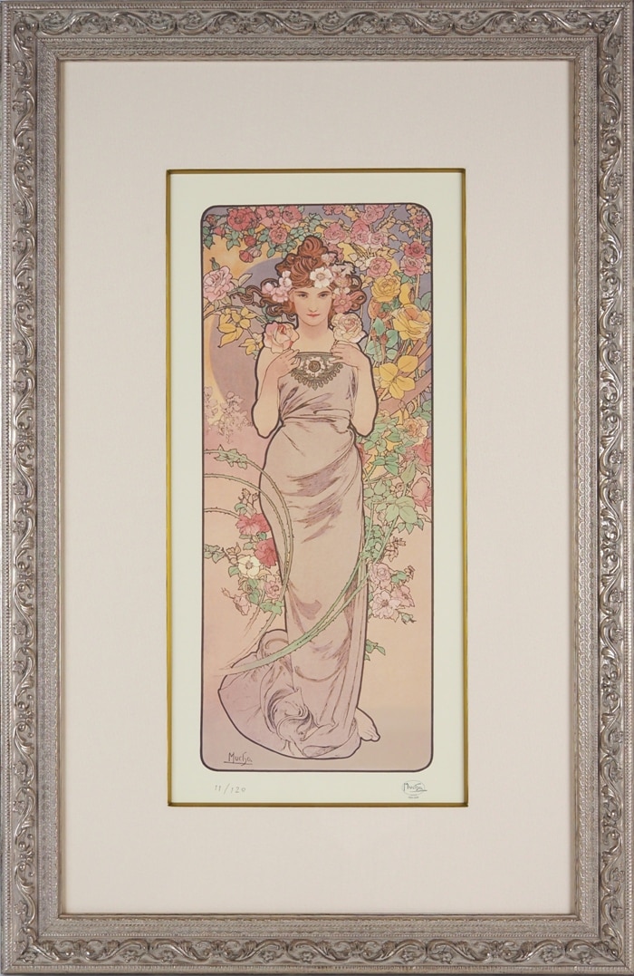 アルフォンス・ミュシャ 限定復刻版画「四つの花」 | | アトリエ・ブランカ