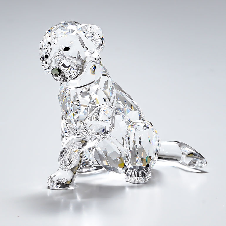 DAUMクリスタル 犬の置物 約10cm Daum France 犬クリスタル置物 Daum