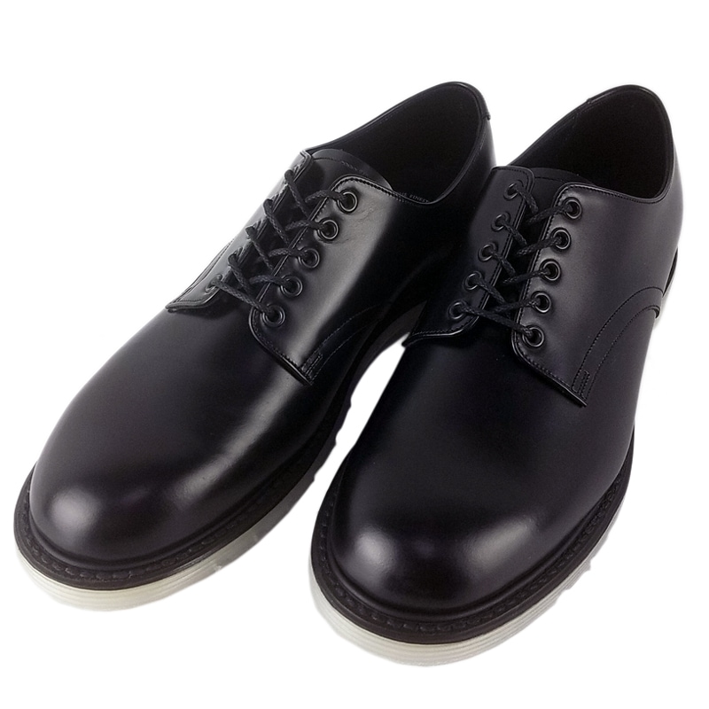 foot the coacher フットザコーチャー プレーントゥシューズ ブラック