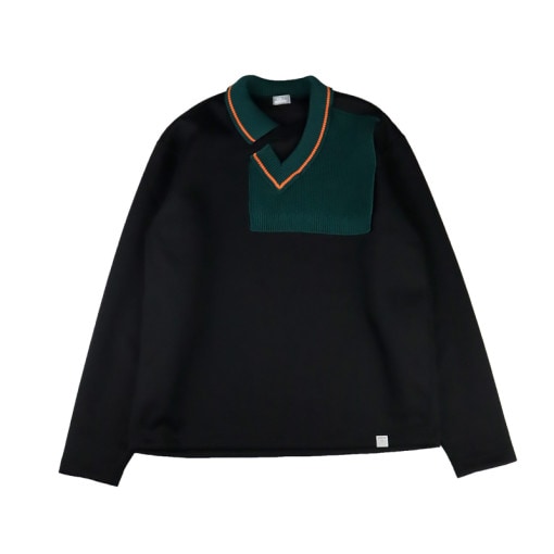 kolor BEACON カラービーコン ウール天竺カットソー ネイビー 24WBM