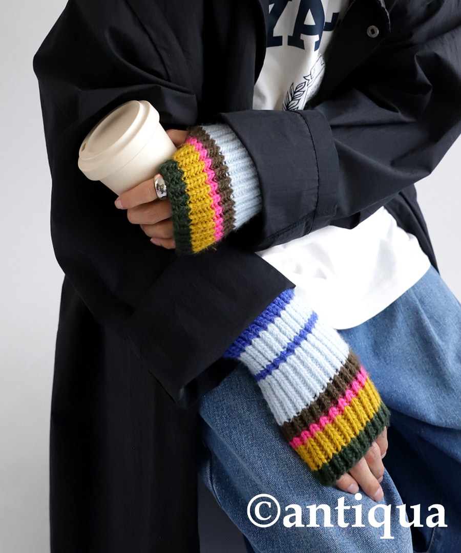 アームウォーマー アームカバー メンズ ニット ロング・メール便不可