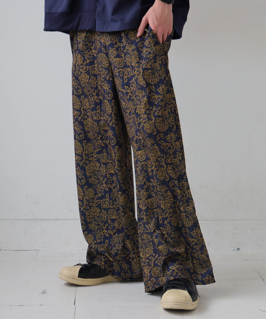 総柄パンツ パンツ メンズ ボトムス 柄 ロング 送料無料・再販。(100