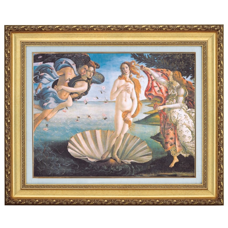 ヴィーナス誕生』 サンドロ・ボッティチェリ 10号 立体複製名画 額装付