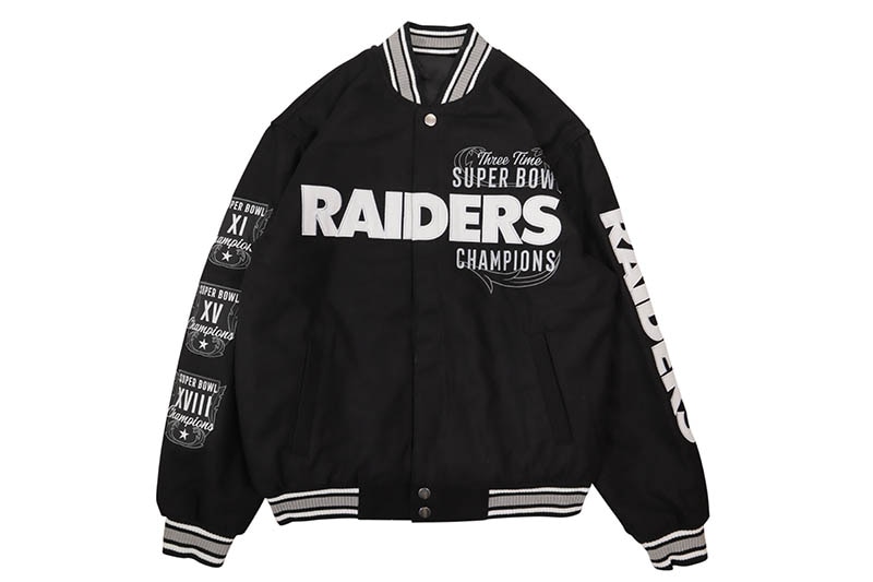 JH DESIGN LAS VEGAS RAIDERS COMMEMORATIVE JACKET (RAI103CMM3:BLACK