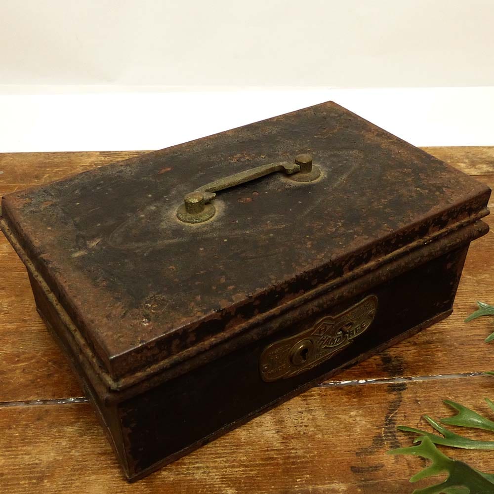 昭和レトロ 日本製 HAND SAFE / キャッシュボックス / 手提げ金庫