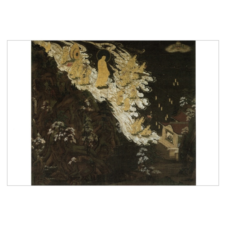 絵はがき〈国宝 阿弥陀二十五菩薩来迎図（早来迎）〉NK-504京都便利堂