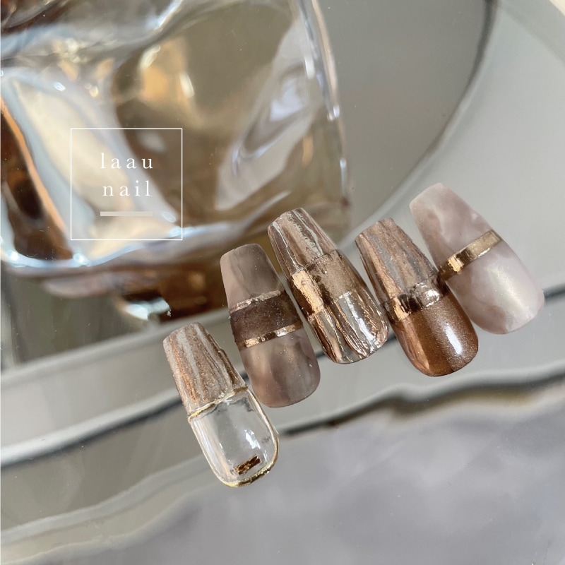 laau nail Mirror Sync Sticker she line -mix size - | 新入荷商品