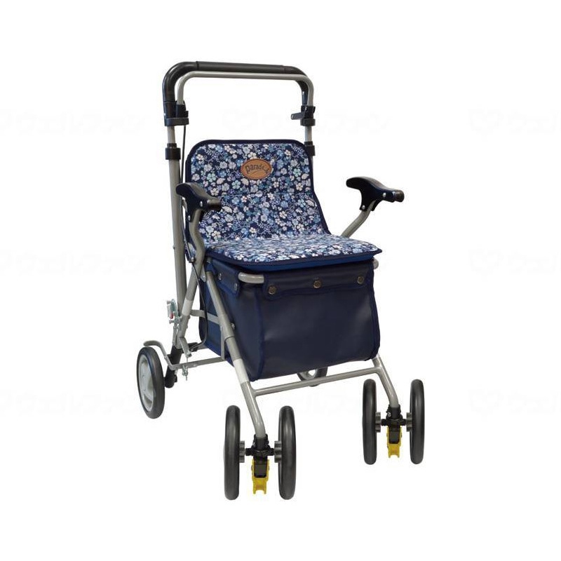 パレード 花柄紺 ｜ シルバーカー・歩行器,シルバーカー(手押し車
