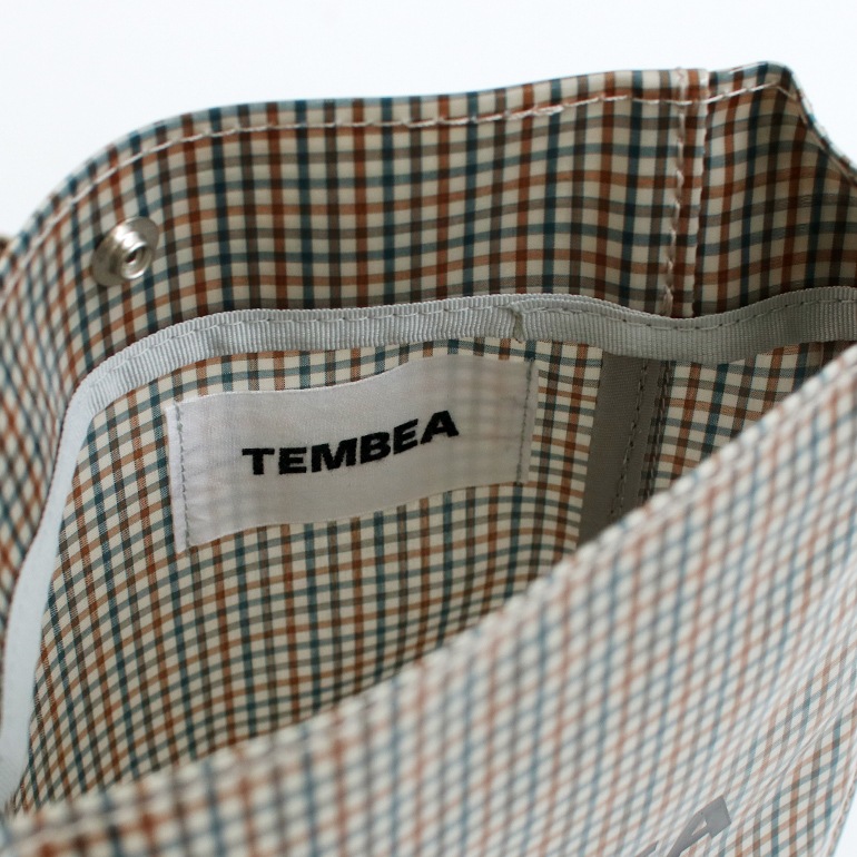 TEMBEA テンベア｜MINI SHOULDER CHECK BEIGE/BLUE 通販｜DUPON35