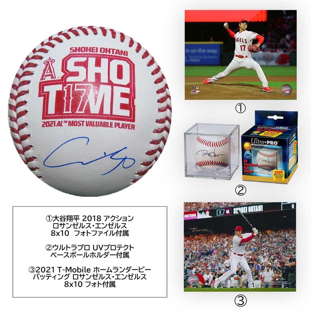 大谷翔平 ボブルヘッド &プリントサイン入りボール& Topps カード 大谷