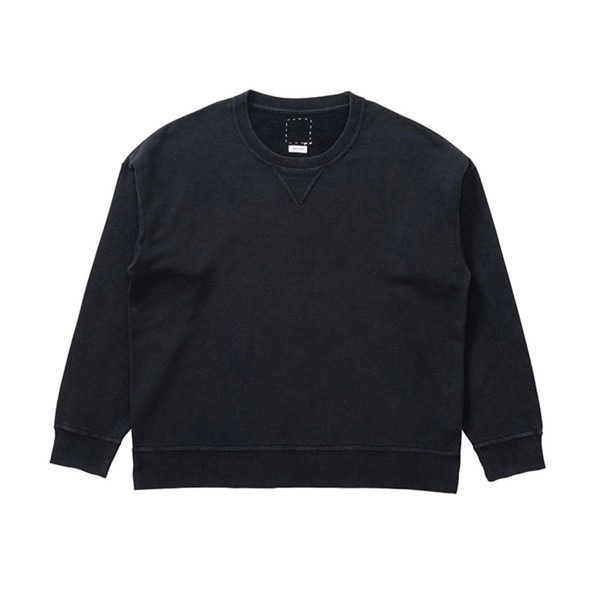 visvim JUMBO SB SWEAT L/S DMGD (0126105010023) BLACK