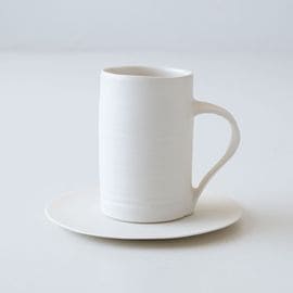 白磁カップ＆ソーサー/トール | 藤原ヒロミツ | 糸島くらし×ここのき