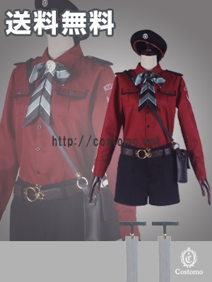 送料無料】 黒×赤 ベレー帽セット バック付き 京極【内番】