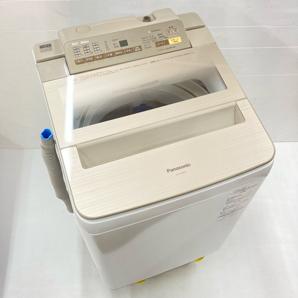 中古 9.0kg 全自動洗濯機 パナソニック NA-FA90H3 2017年製 即効泡洗浄