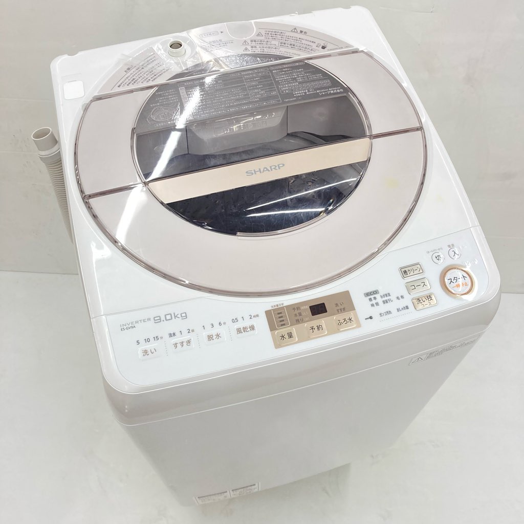 シャープ 洗濯機 ES-GV9E-N インバーター搭載 ゴールド系 9kg シャープ
