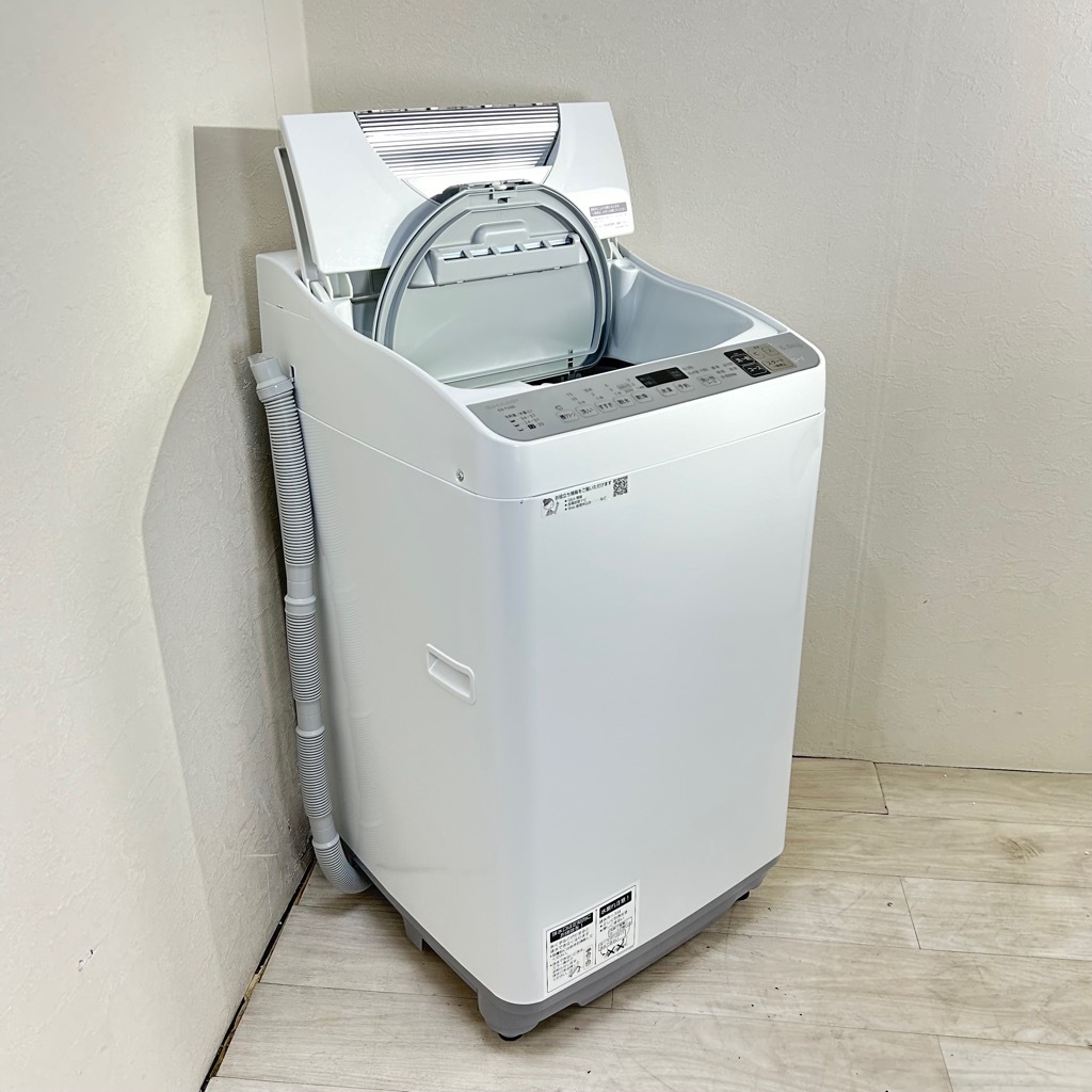 中古 洗濯5.5kg 乾燥3.5kg 全自動洗濯乾燥機 シャープ ES-TX5D-S 2020