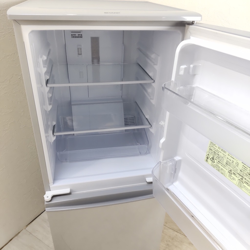 SHARP 137L 冷凍冷蔵庫 SJ-D14C-W 2017年製 中古