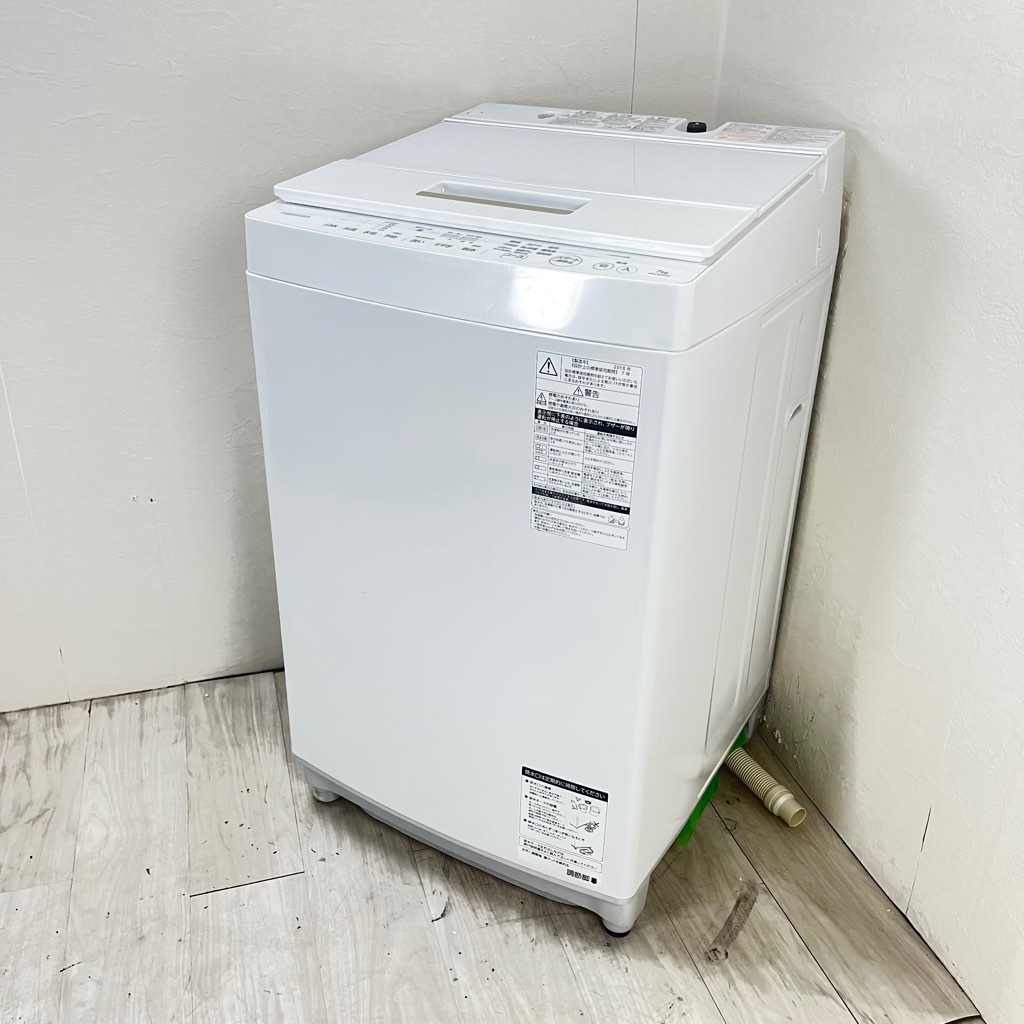 中古 洗濯機 東芝 ZABOON 7.0kg ステンレス槽 AW-7D6-W 2018年製 DD