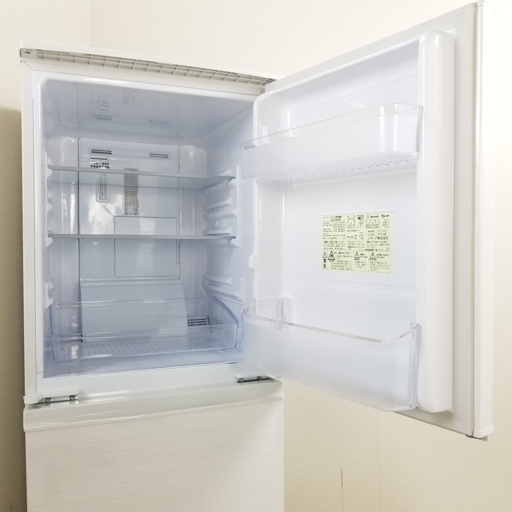 シャープ 冷蔵庫 SJ-D14D-W 137L 2ドア 右・左開き付け替えタイプ SJ