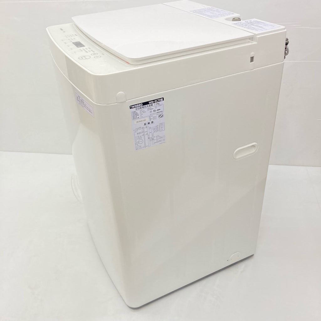 中古 高年式 全自動洗濯機 TWINBIRD ツインバード 7.0kg WM-EC70 2020