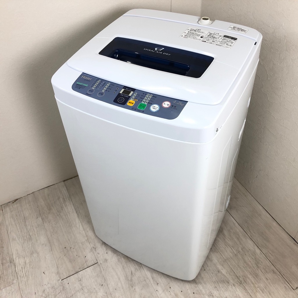 中古 4.2kg 全自動洗濯機 ハイアール JW-K42FE 2015年製 小型