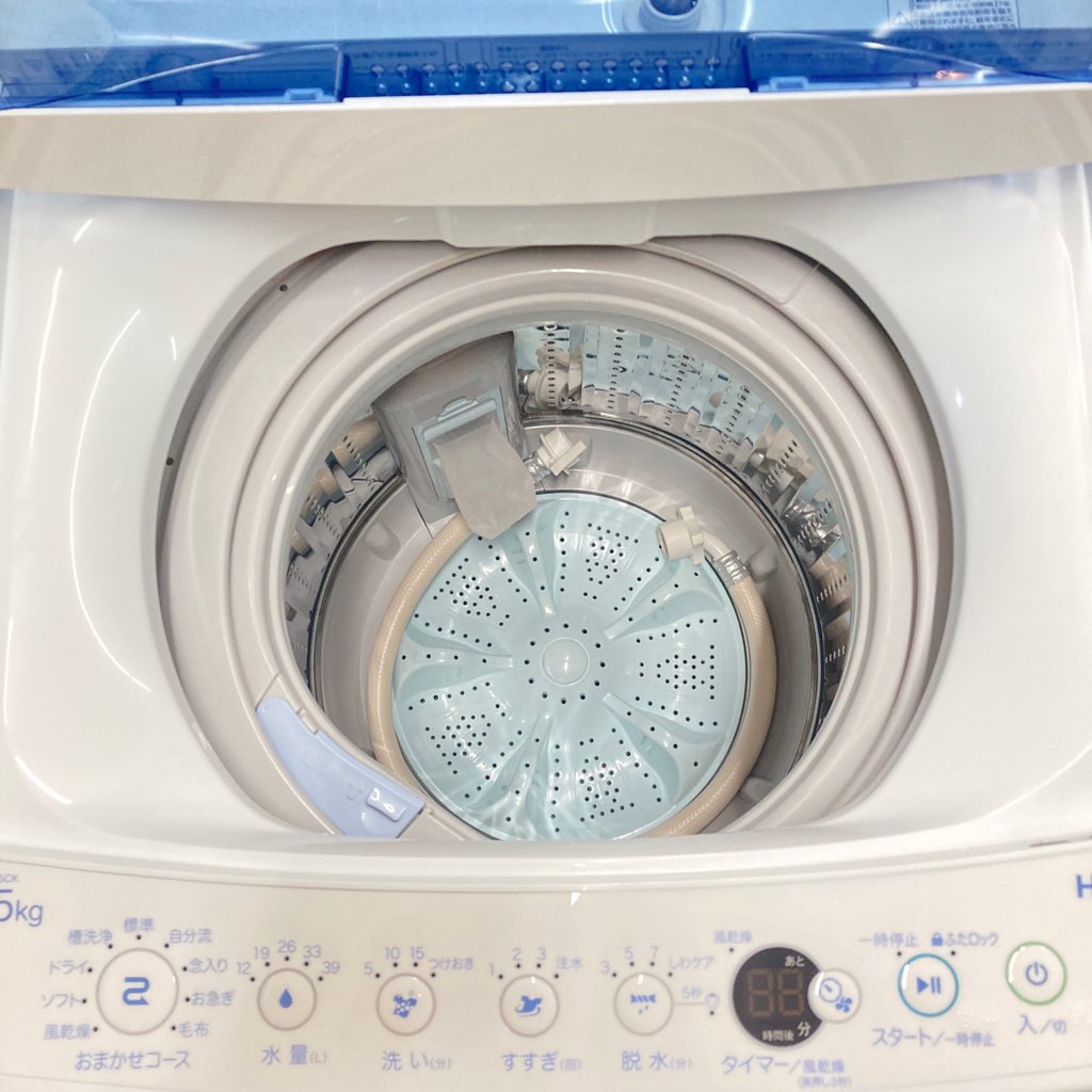中古 4.5kg 簡易乾燥機能付き 全自動洗濯機 ハイアール JW-C45CK 2018