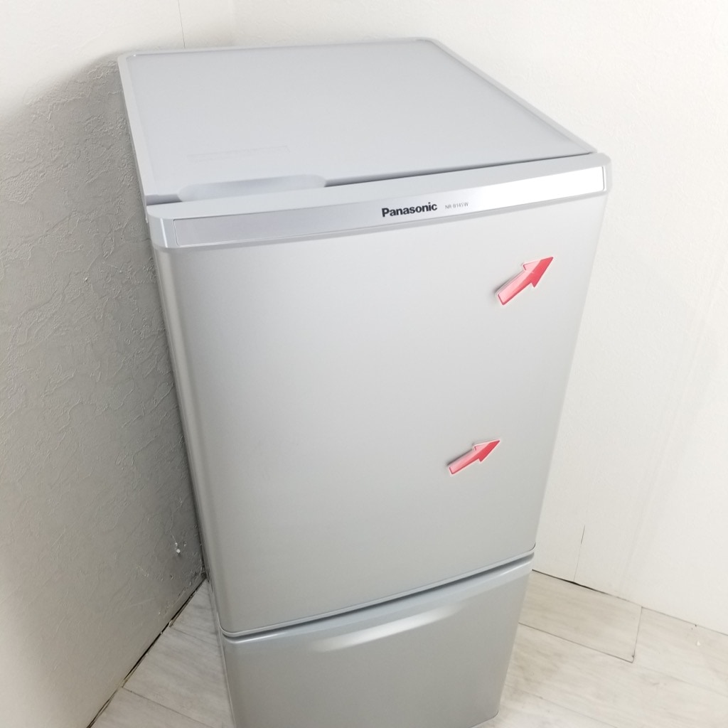 中古 138L 2ドア冷蔵庫 パナソニック NR-B145W-S シルバー 2012年製