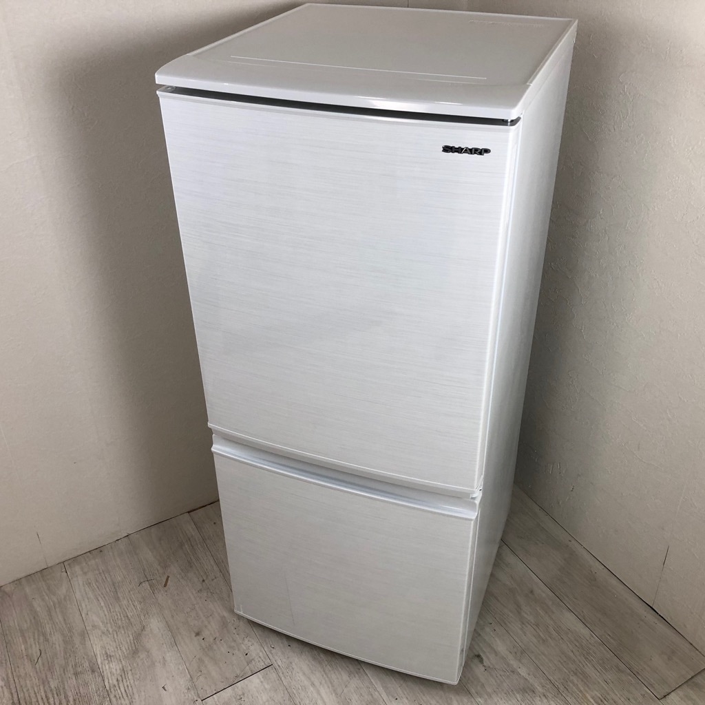 SHARP シャープ 2ドア冷蔵庫 SJ-14E3-KW