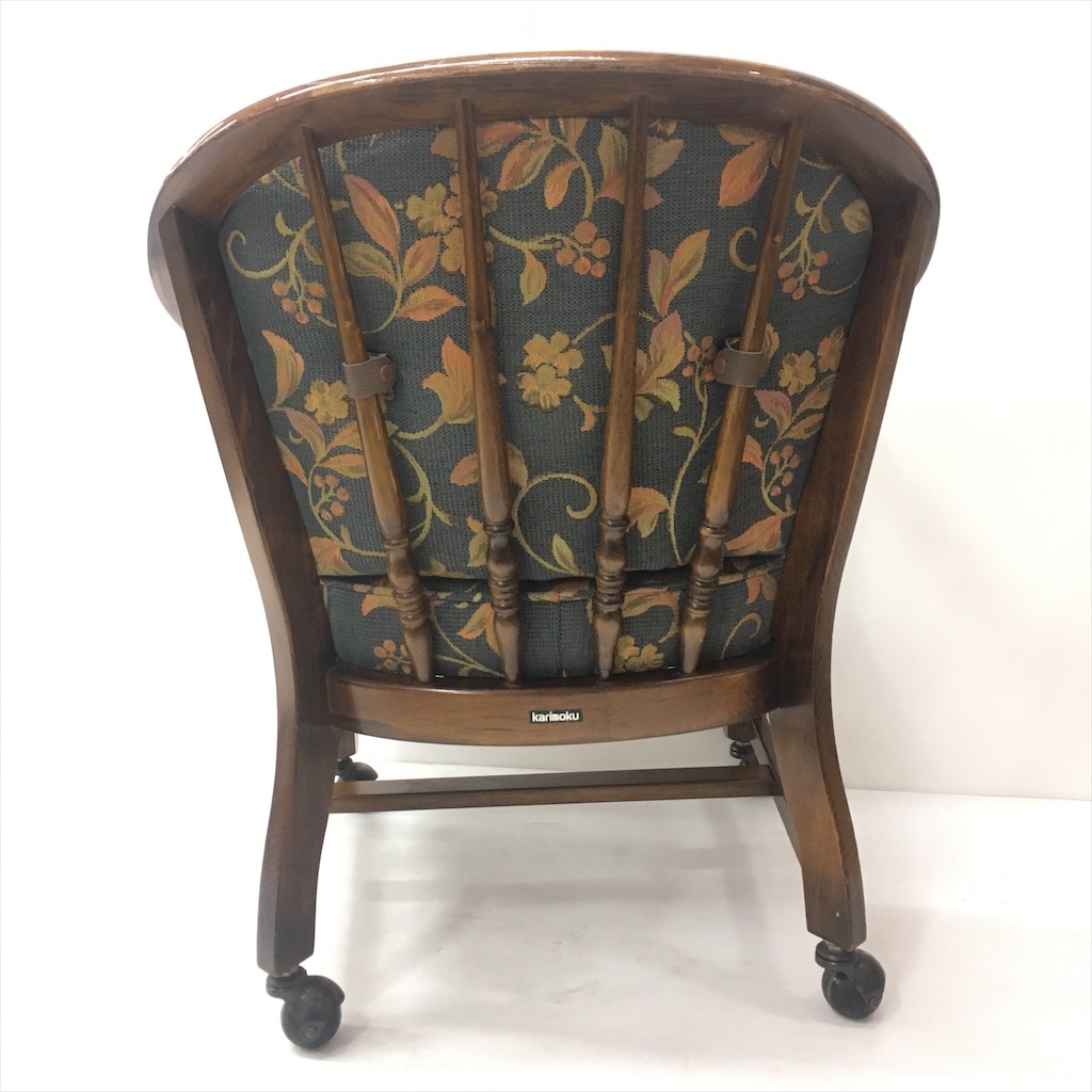 中古 karimoku カリモク コロニアル キャスター付チェア ヴィンテージ