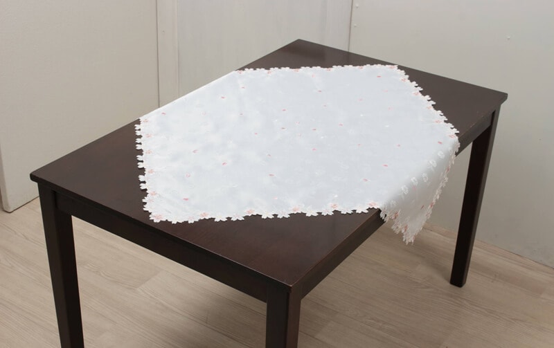 刺繍＆カットワーク テーブルクロス 約85×85cm [SAKURA]｜インテリア