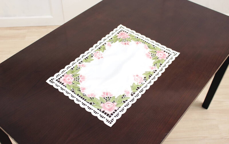 高密度カラー刺繍 ランチョンマット 約35×50cm [Almente]｜インテリア